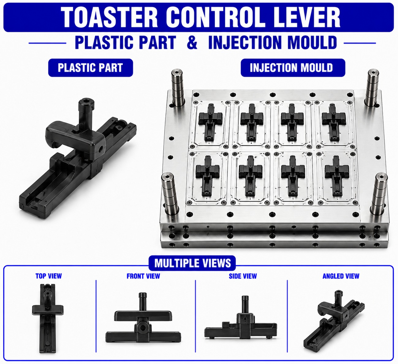 Toaster Plastic Control Lever Mould and Moulding Services